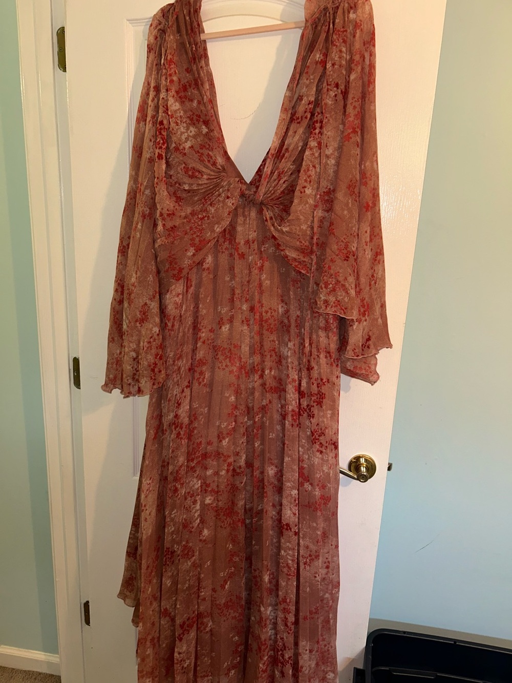 Women's Dusty Rose Floral Maxi Dress